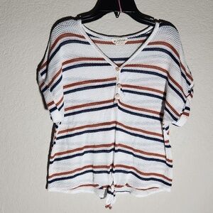 Love Wins Shirt Womens Size L Mesh Sweater Knit